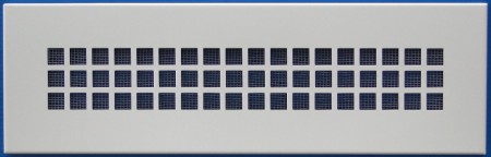 mřížka vysekávaná z hliníku, pozinku nebo nerezu